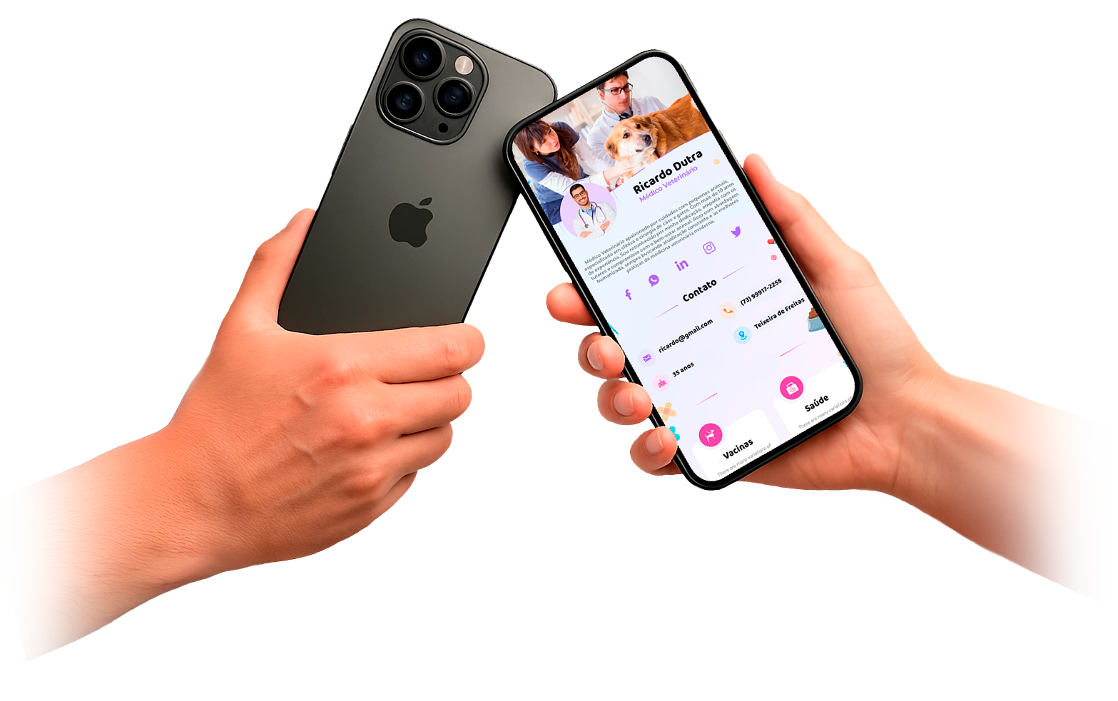 Demonstração da tecnologia NFC em um celular