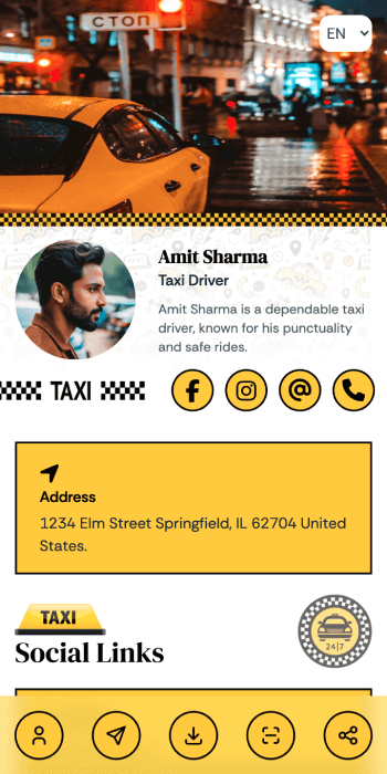 vCard Taxi